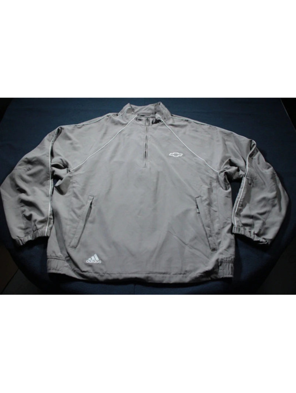 adidas Climaproof Chevrolet Windbreaker Jacket Chevy Gray L